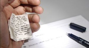 Taking foreign material to exam hall